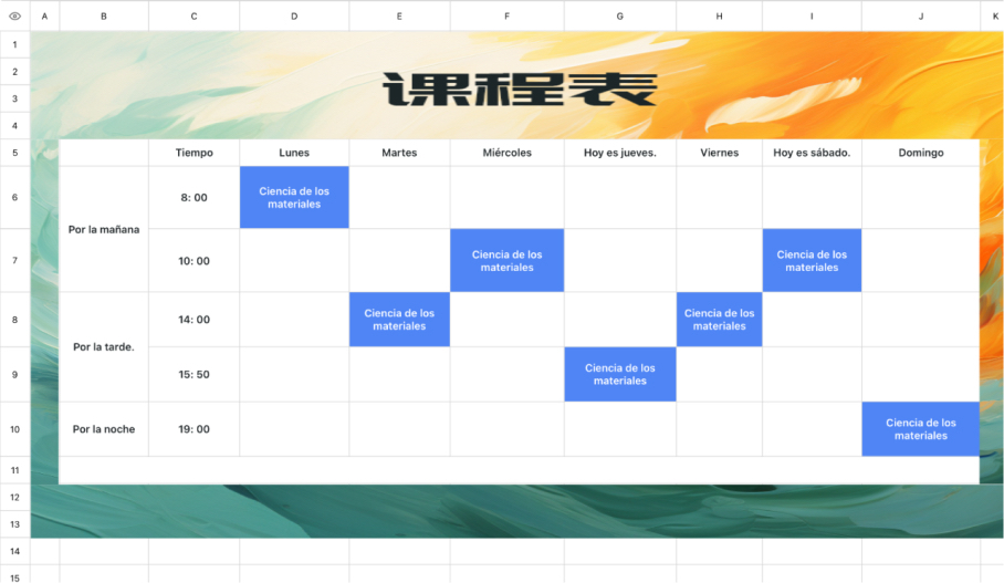 Horario 6